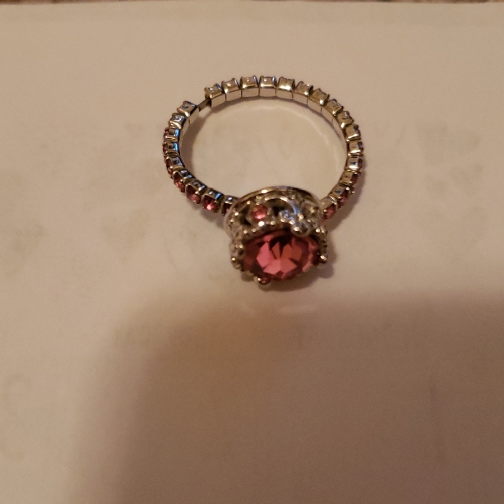 Vintage costume pink ice ring